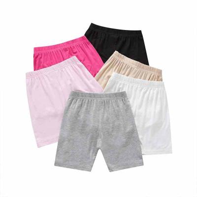 China 2021 New Design Children's Boutique Anti-pilling Shorts Little Girls 100% Cotton Soft Solid Bottom Bottom Legging Shorts 6pcs Sets for sale