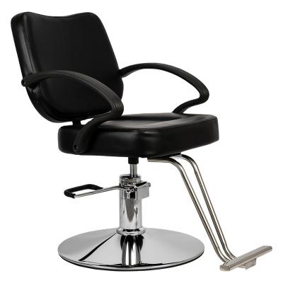 China Fashionable and Comfortable Woman Rotatable and Liftable Modern Barber Chair Hairdressing Chair Black for sale