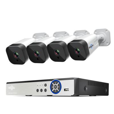 China Hiseeu 4pcs 8MP NIGHTVISION Outdoor POE Security System Kit CCTV IP CCTV IP Surveillance Kit P2P Kit P2P Camera With Two - Way - Audio for sale