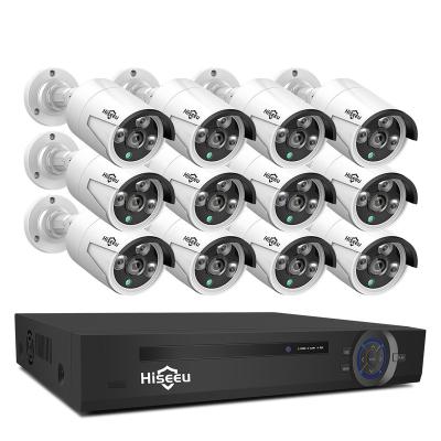 China 16CH Face Detection IP Camera SystemKit NVR PoE 5MP Outdoor Face Detect H.265 Audio Video Surveillance Security Set With 12 Cameras for sale