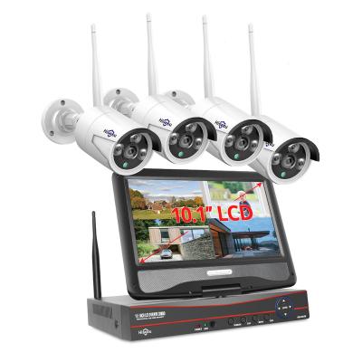 China NIGHT VISION 1536P NVR Kits 10.1'' Lcd Display HD Wireless Outdoor 3MP IP Camera Security CCTV Camera System for sale