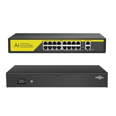 China POE Network Switch OEM/ODM POE 16 Ports 10/100Mbps IEEE 802.3 af/at for IP Camera CCTV Security Camera System NVR Network Radio for sale