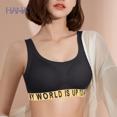 China Women Yoga Sports Bra Nude Sports Custom Logo, Black Sport Gym Bra For Women, Black High Print Logo Sports Custom Support Bras for sale