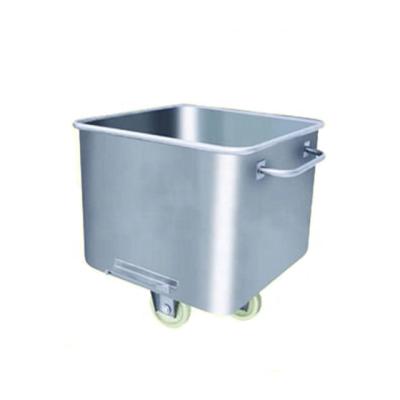 China Stainless steel 304 stainless steel meat cart hopper cart for meat processing cart for sale