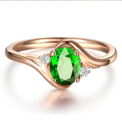 China Natural Green Alexandrite Gemstone Gem Stone Rings Fashionable Vintage Anillos Ajustables Finger Ring Jewelry For Women for sale