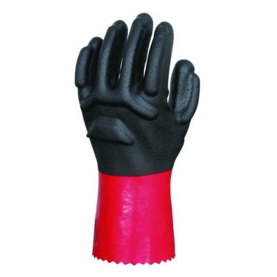 China Anti-impact Oil Proof Good Grip Anti Impact PVC Working Glove for sale