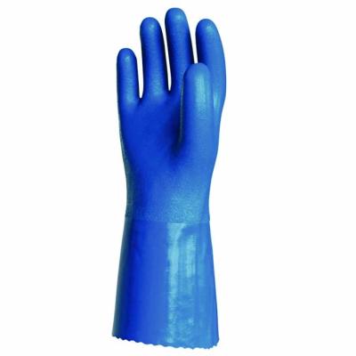 China Water proof PVC thick coated sandy finish palm gloves EN388 4121 for sale