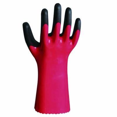 China Industrial PVC Work Gloves Anti-Slip Oil Grip Coating Gloves for sale