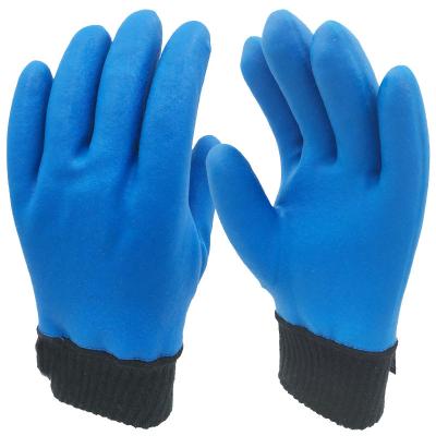 China Anti-slip PVC triple dip coating coldproof winer work gloves EN388 3121 for sale