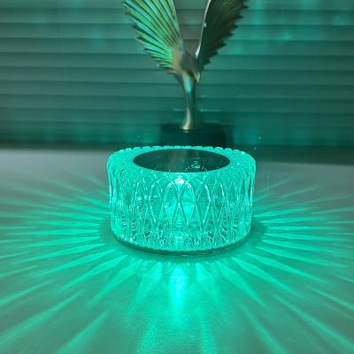 China Beautiful Creative INS Style Acrylic LED Atmosphere Flirting Rechargeable Bird's Nest Crystal Table Lamp With Touch Control for sale