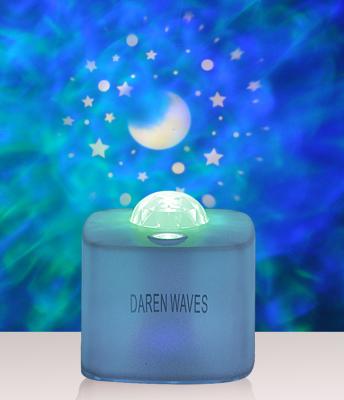 China Modern Christmas Gift Independent Control Mini Moon Star Projector Night Light Wave Pattern Projector Lamp for Kids for sale