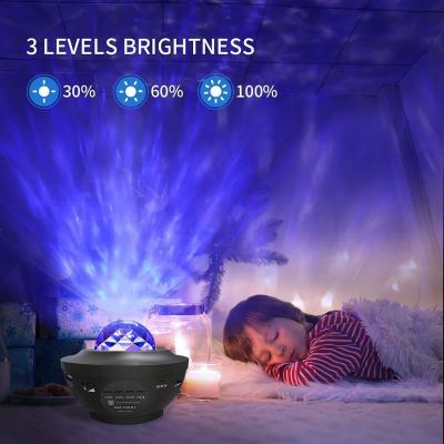 China Hot Sale 2021 Starry RGB Music Projector Laser Galaxxy Ster Music BT Starry Lamp Work USB Led RGB Star Projector Night Light with bluetooth for sale