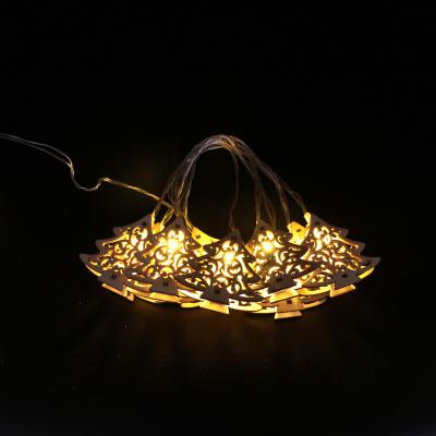 China Fantasy Fairy Lights 10LED Winter Christmas Tree Wooden Warm Light String Lights Led Battery Light for sale