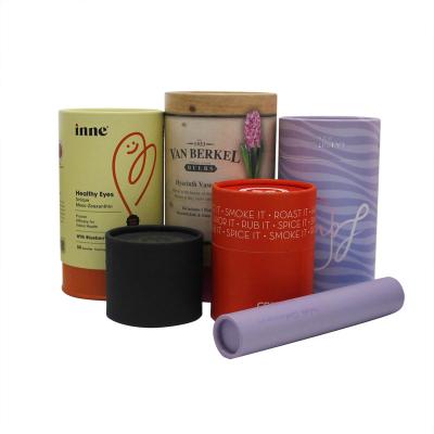 China Recyclable Eco-Friendly Biodegradable Cardboard Lip Balm Containers Lift Up Lipstick Packaging Cardboard Balm Container Paper Tubes for sale