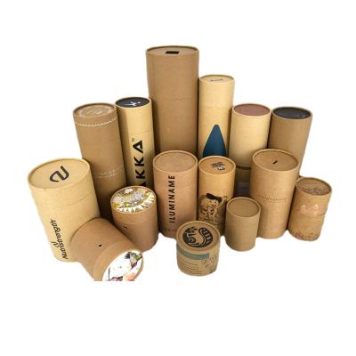 China Wholesale Recyclable Free Design Empty Custom Color Box Biodegradable Packaging Paper Tube For Food Tea Gift Cylinder Round Paper Packaging for sale