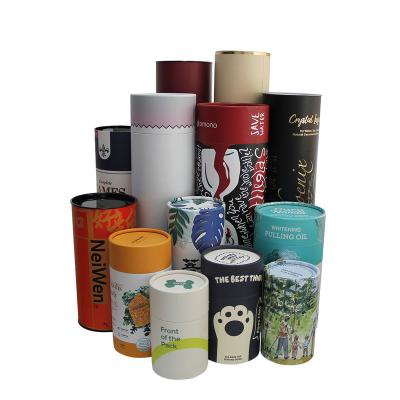 China Zhejiang Recyclable Wholesale Manufacturer Custom Cardboard Paper Tube For Gift Packaging Paper Tube Eco Friendly Strong Packaging With Lid for sale