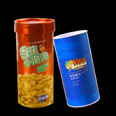 China Recyclable Solid Drinks Snack Cans Containers Wholesale Private Trademark Models Biodegradable Cowhide Paper Tube for sale