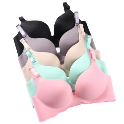 China Factory Colorful Breathable Seamless Gather One Piece Plus Size Bra One Piece Push Up Wireless Bra For Women for sale