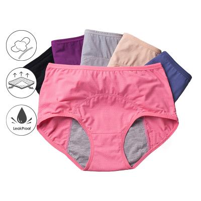 China Dropshipping Antibacterial Menstrual Panties Leak Proof Pants 3 Layers Women Underwear Period Physiological Waterproof Briefs for sale