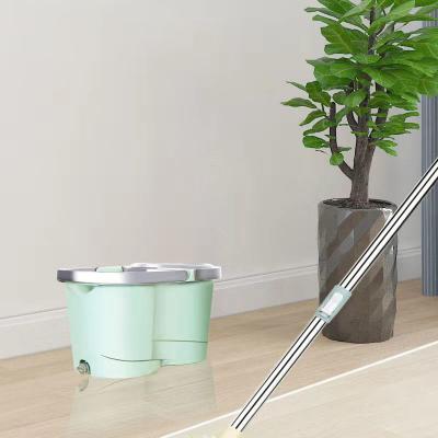 China Sustainable Hot Selling Easy Rotating Bucket 360 Rotating Floor Mop Double-drive Lazy Rotating Broom Bucket for sale