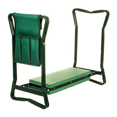 China Modern Outdoor Portable Garden Kneeler Seat Garden Bench Garden Stool Foldable Stool With Tool Bag Pocket for sale