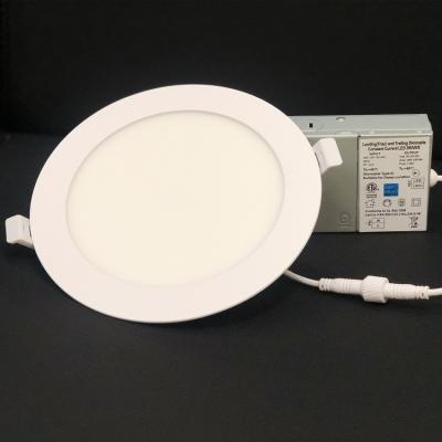 China High quality hot sale ETL ultra-thin thickness ES white round shape 2700-6500K 3CCT wall switch 8inch 18W led panel light for sale