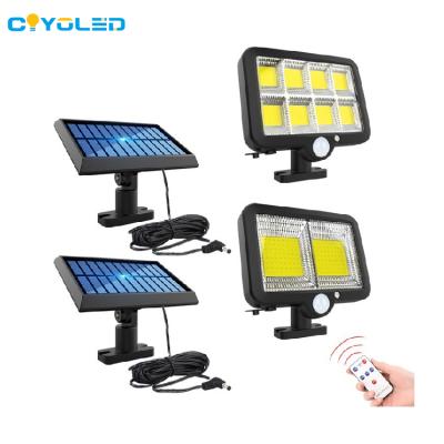 China COYOLED Yard Split Solar Induction Wall Lamp Flood Light Remote Control Solar LED Wall Light for sale