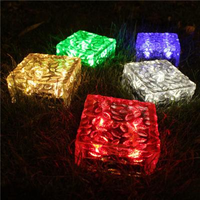 China Lighting Functions COYOLED Decorative Brick LED Light Solar Glass Inground Lamp for Garden Pavement for sale