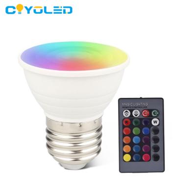 China COYOLED 5W 10W Indoor Multi Color ABS RGB Plastic Lamp B22 E27 LED Bulb for sale