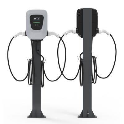 China APP Control JH 230V 22KW Floor Standing AC Electric Vehicle Charger 1 Towing 2 Charging Equipment Home Commercial EV Charging Station for sale