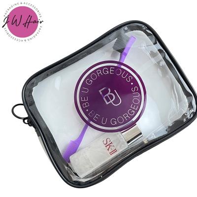 China Custom Clear PVC Cosmetic Bag Fashion Makeup Bag Clear Travel Bag for sale