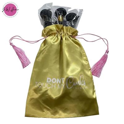 China Custom Brand LOGO Pouch Bag All Color CMYK Available Shopping Printed Design For Free Satin Silk Bag For Hair for sale