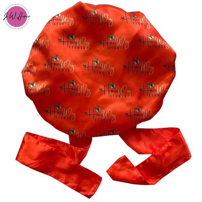 China Hot Selling Custom Silk Soft Feeling Satin Durags Set Headbands Headbands Silk Head Wraps Edge Scarf Hood for sale