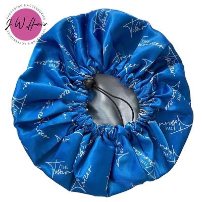 China Soft Soft Feeling Custom LOGO Double Layer Adjustable Reversible Satin Cowl Vendor For Hair Accessories for sale