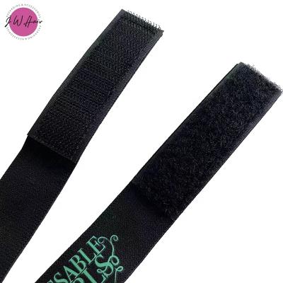 China Fashion All Over The Logo Print Adjustable Custom Elastic Hair Band Frontal Melted Hair Band for sale