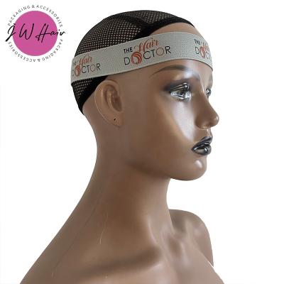 China Fashion All Over LOGO Print Frontal Band Adjustable Wig Grip Tape for sale