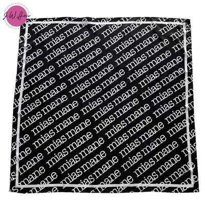 China SQUARE 100% Silk Satin Scarves Printing Custom Silk Designer Neckerchief Square Scarf With Logo for sale