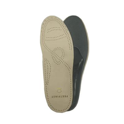 China Custom Made Eco-Friendly Integral Flat Orthopedic Arch Leather Insole For Footwear for sale