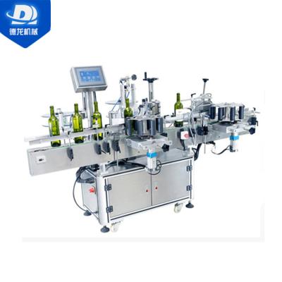 China Full Automatic Food Glass Bottle Sticker Round Bottle Plastic Labeling Machine For Cosmetics Industrial Medicinal Bottles for sale