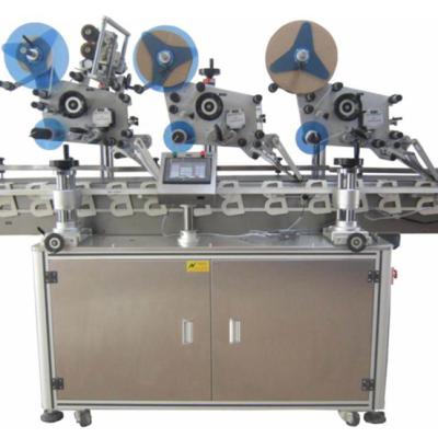 China Automatic Flat Flat Bottle Food Top Side Sticker Square Applicator Outdoor Labeling Machine For Cans for sale