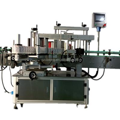 China Simple Operation Automatic Adhesive Sticker Flat Bottle Front And Back Two Sides Labeling Machine for sale