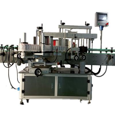 China Simple Operation Automatic Sticker Drink Bottle Label Applicator Front Back Two Sides Labeling Machine for sale