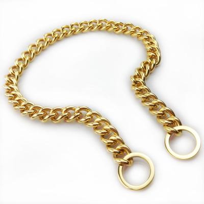 China Wholesale Luxury Gold Dog Chain Necklace 35 45 55 cm Personalized Dog P Chain Necklace China Dog Collar for sale