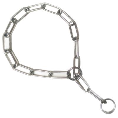 China Stainless Steel Double O Shape Training Cuban Chain Stocked O Ring Dog Choke Chain From China Collar Manufacturer for sale