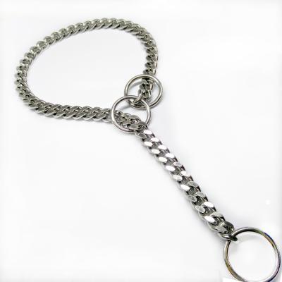 China 2021 China Hot Sale Stainless Steel Metal P Chain Slip Chain Heavy Stocked Dog Training Obstruction Collar for sale