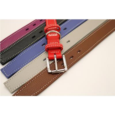 China High Quality Unique Goods Stocked Outdoor Padded Leather Collar For Dog Pet Neck Collar for sale