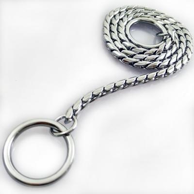 China Stocked Snake Chain Metal Dog Collar Stainless Steel Strong Links Slip Training For Dog for sale