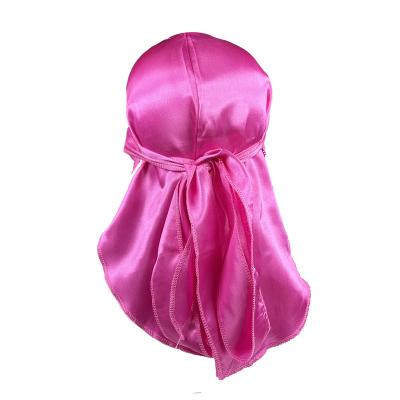 China Casual Custom Female Lady Durag Printed Plain Color Fancy High Quality Factory Supply Motor Use Colorful Du Rag Silky Like Pirate Hat for sale