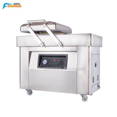 China DZ-400 Food Double Chamber Vacuum Sealing Packing Machine for Meat, Beef, Seafood, Tofu, Mushroom, Peanut, Rice, Chicken for sale