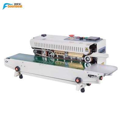 China FR-900K Automatic Continuous Food Plastic Bag Heat Sealer Sealing Machine For Aluminum Foil Plastic Bag for sale